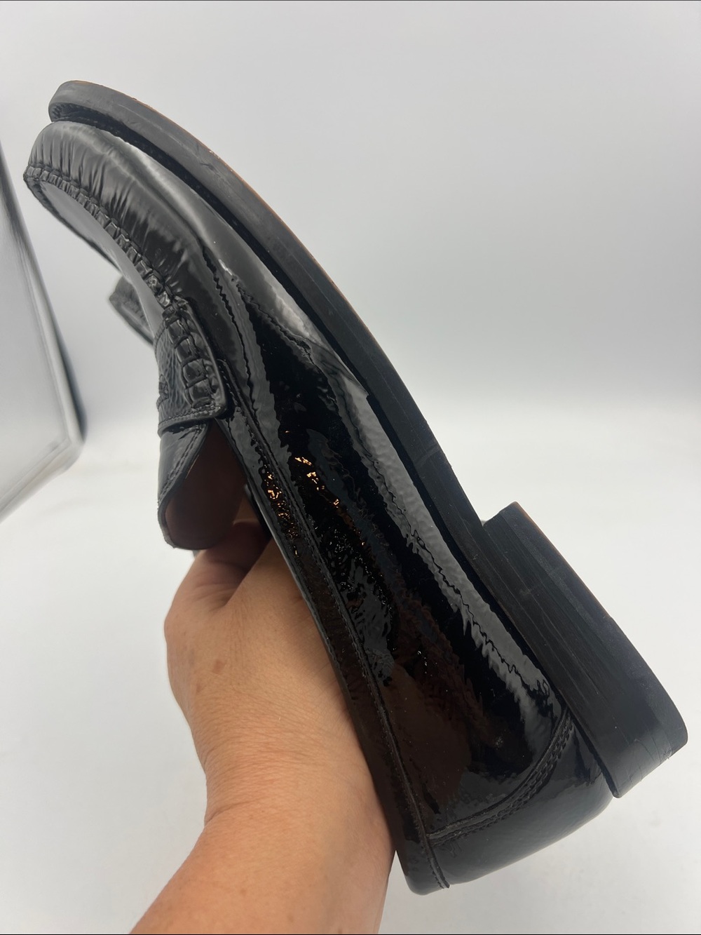 COLE HAAN GRAND 360 Black Patent Leather Loafer Women’s Size 8.5 - Picture 11 of 14